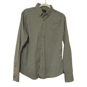 UNTUCKit Ganuza Men's Size XL Green Plaid Long Sleeve Button Down Shirt Stretch‎